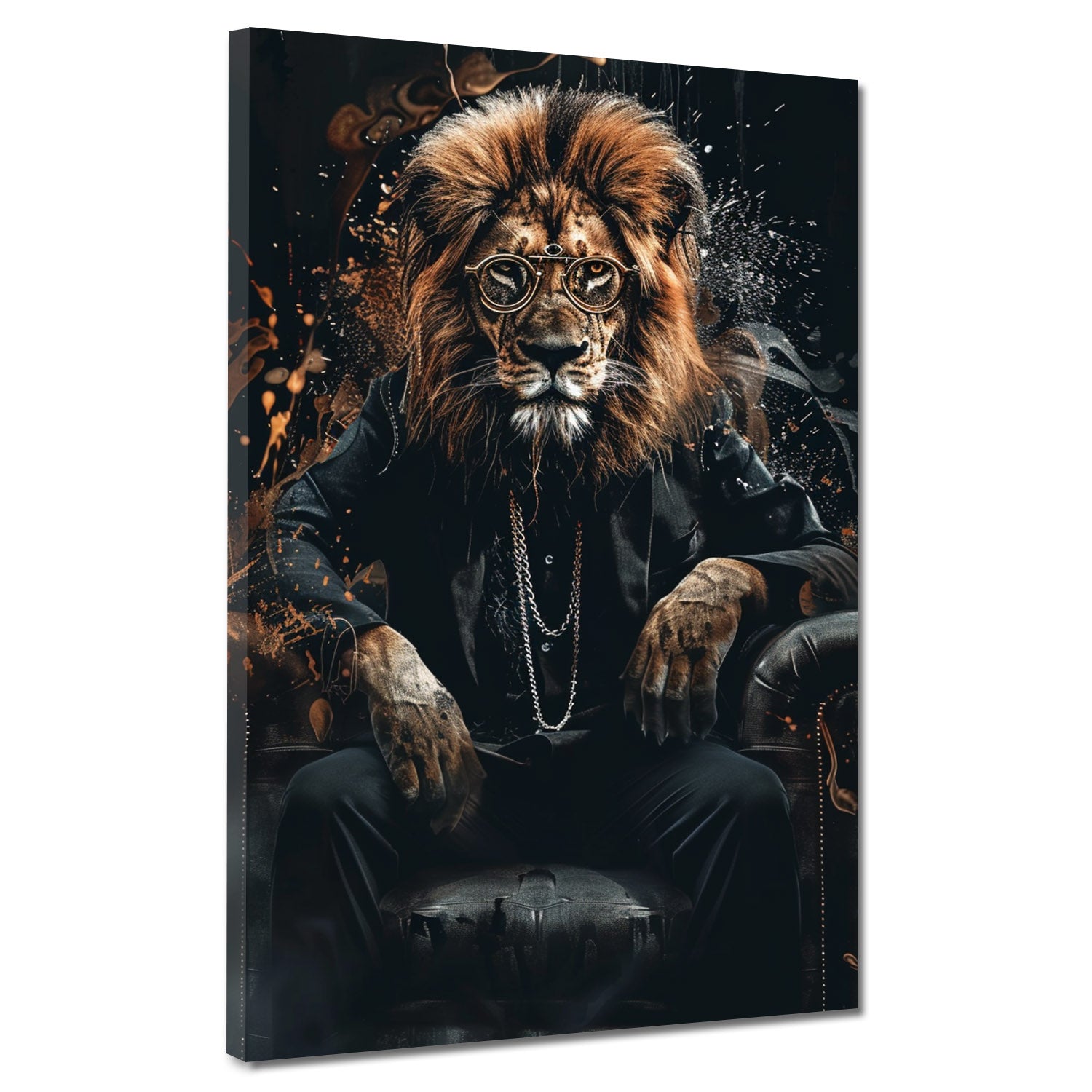 Wandbild L we Mit Brille Und Anzug Versand Kostenlos Kunstwelten24 wandbild-l-we-mit-brille-und-anzug-versand-kostenlos-kunstwelten24