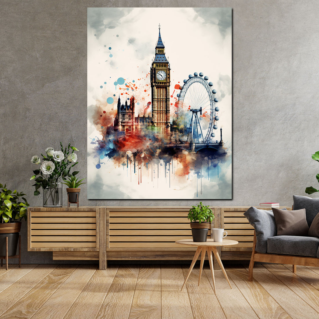 Wandbild London abstrakt