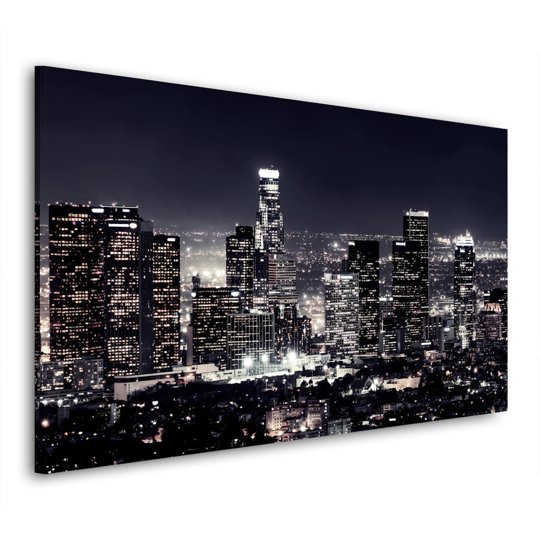 Wandbild Los Angeles Skyline, USA, schwarz weiß