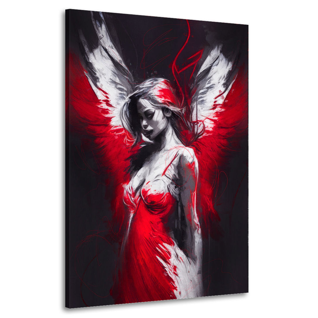 Wandbild Mamba Frau als Engel Red Style