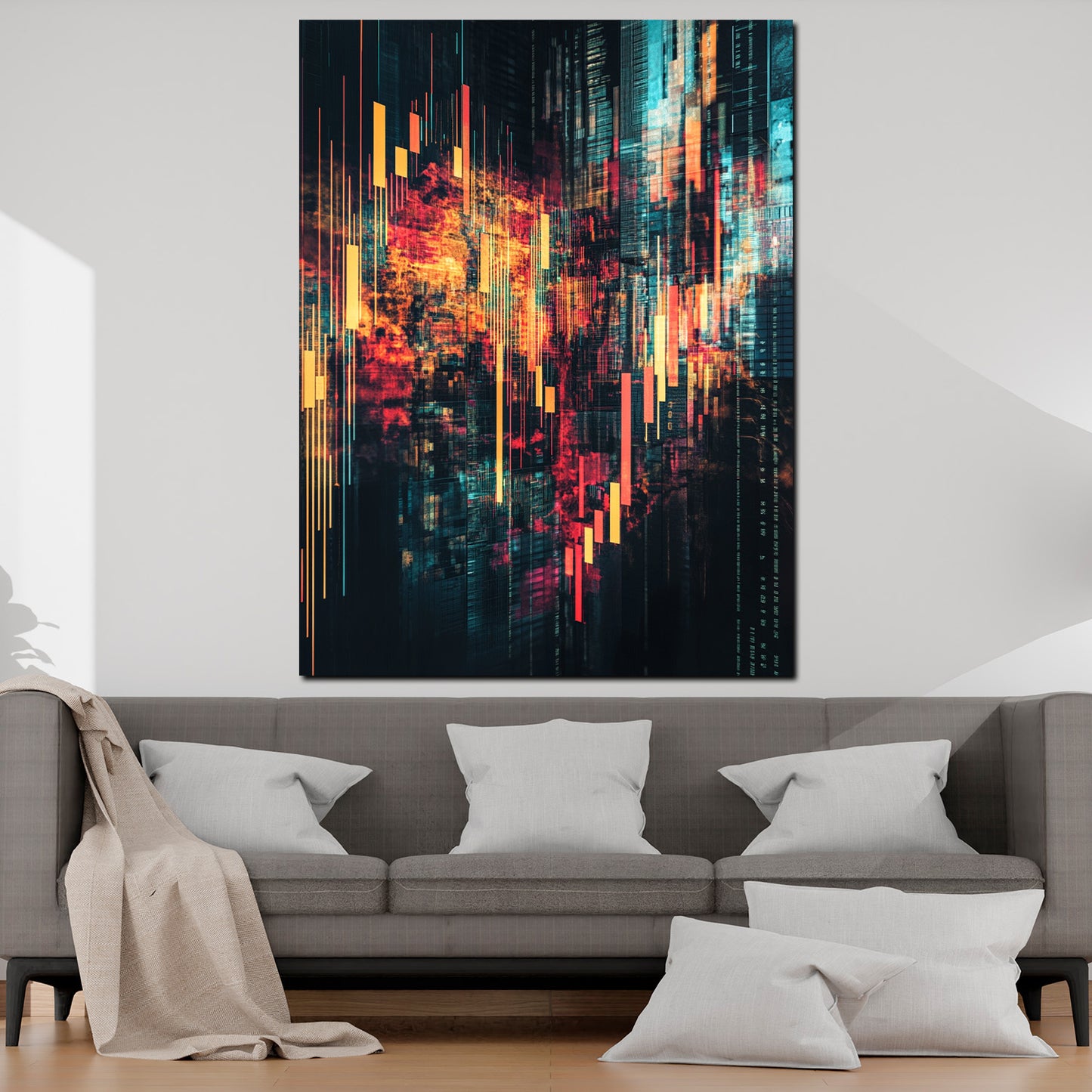 Wandbild abstrakt Börsenchart Finanzen Trading modern