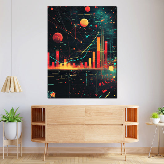 Wandbild Börsenkurse Wachstum modern digital