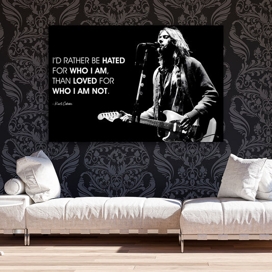 Cobain Style Motivation Zitat Sänger Wandbild