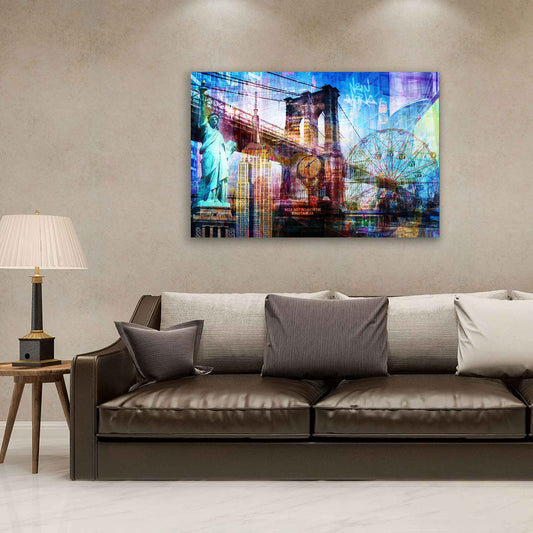 New York Pop Art Wahrzeichen USA Wandbild