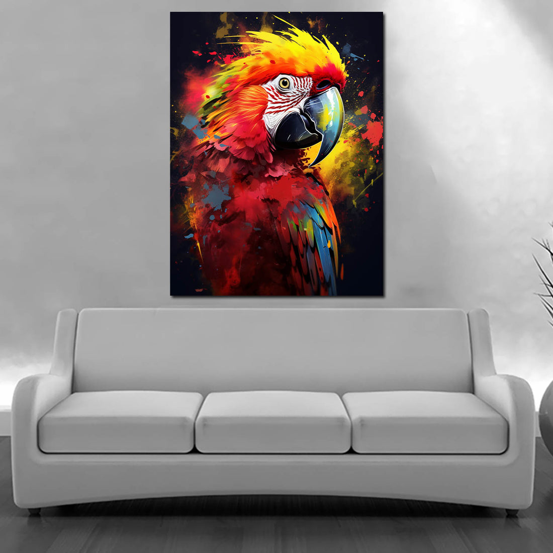 Wandbild Papagei Pop Art Colour