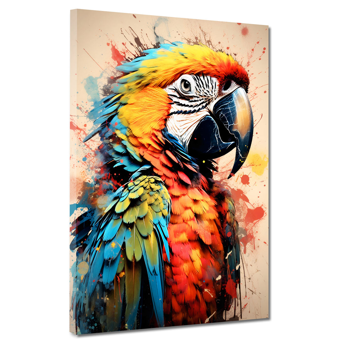 Wandbild Papagei abstrakt colour