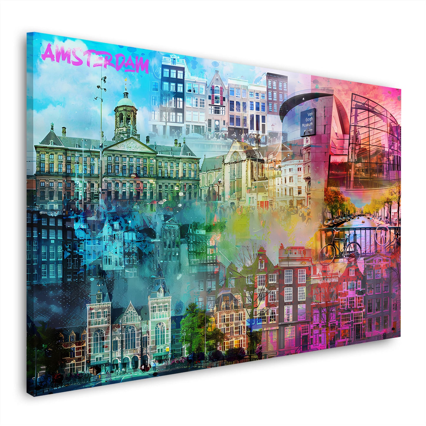 Pop Art Amsterdam Städte Skyline modern Wandbild