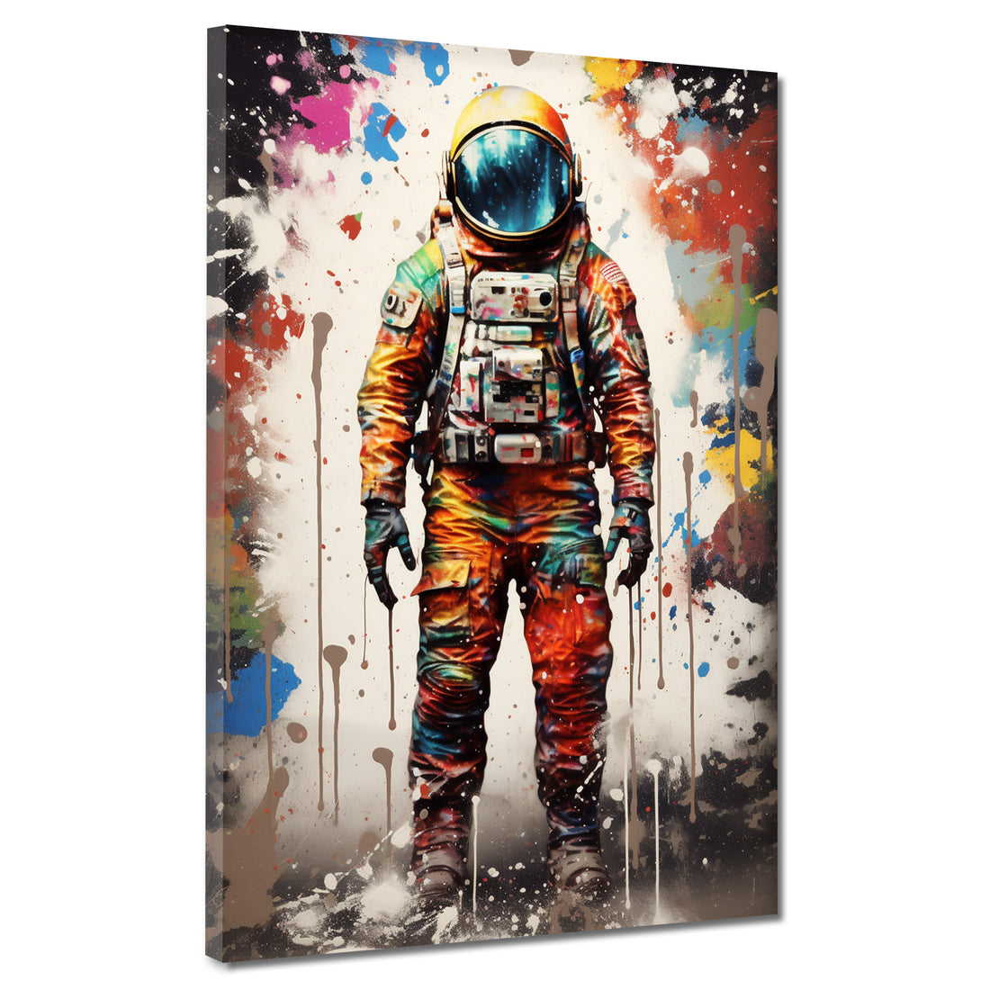 Wandbild Pop Art Astronaut Abstract Style