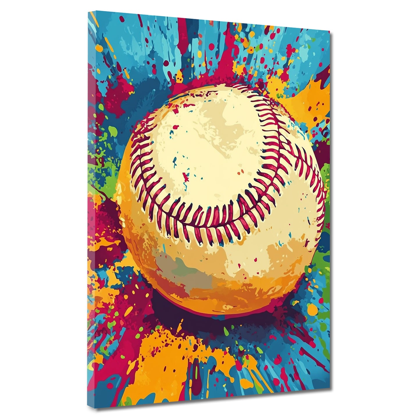 Wandbild Pop Art Baseball Sport Farbexplosion modern