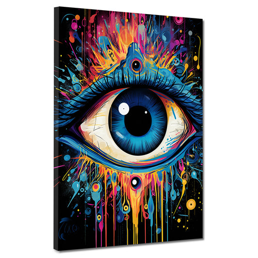 Wandbild Pop Art Blaues Auge