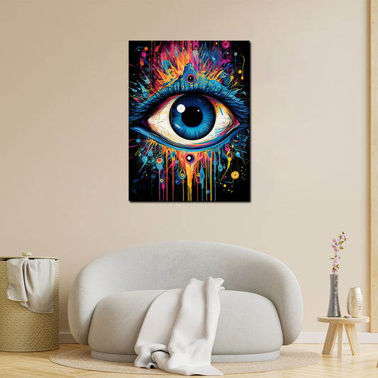 Wandbild Pop Art Blaues Auge