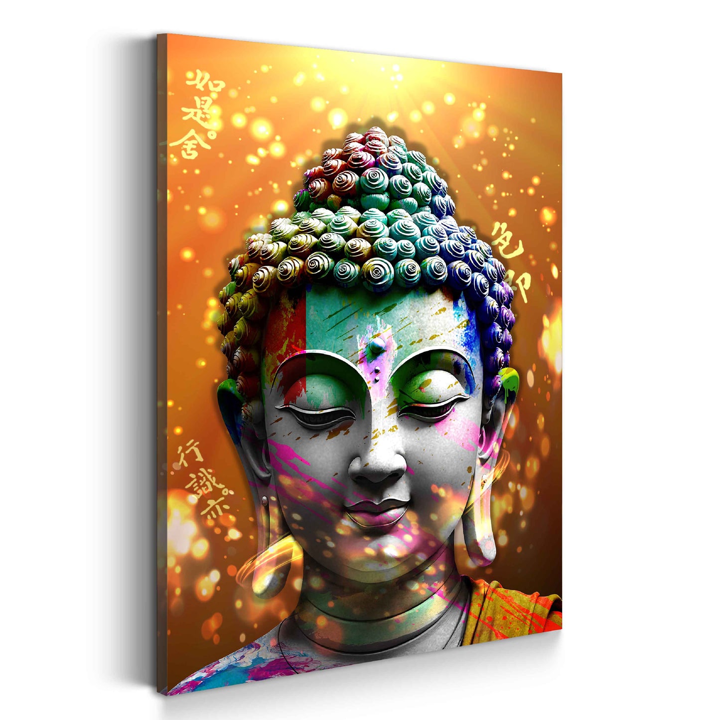 Wandbild Pop Art Buddha Erleuchtung Farbenfreude Spiritualität