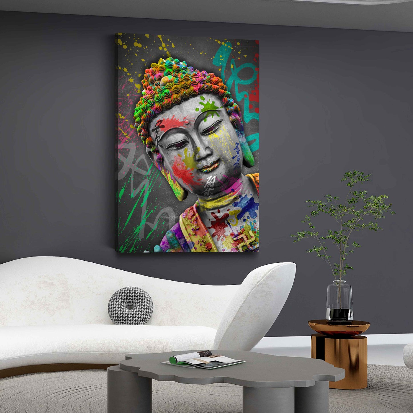 Wandbild Pop Art Buddha Spiritualität modern