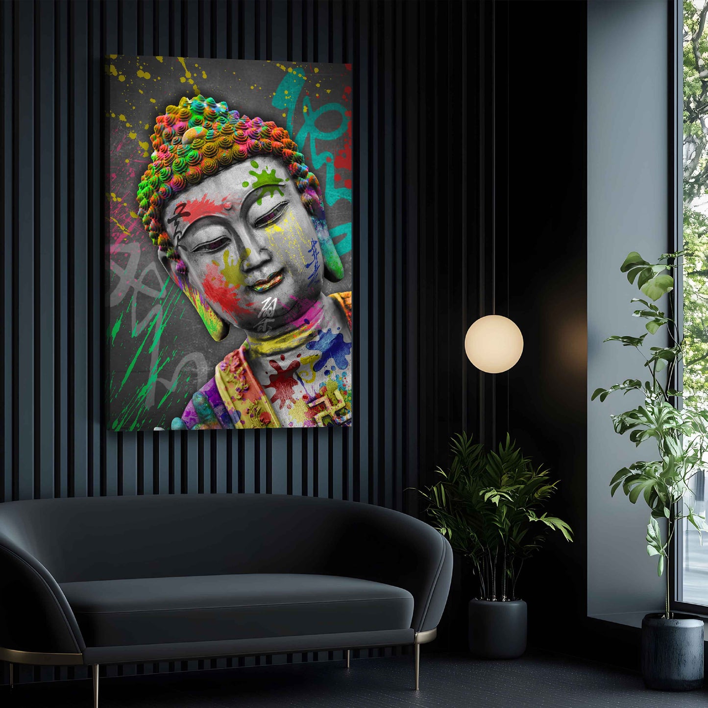 Wandbild Pop Art Buddha Spiritualität modern