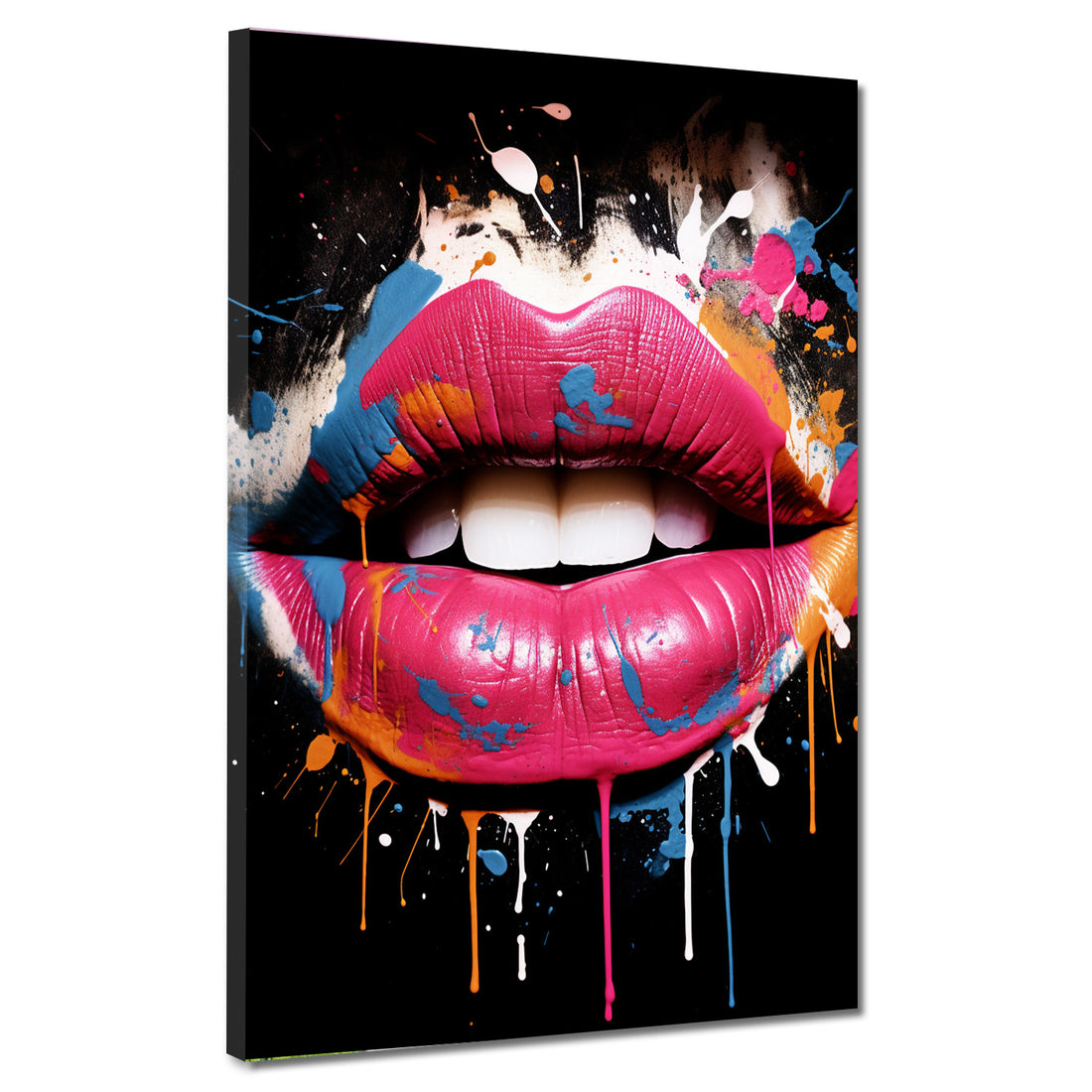 Wandbild Pop Art Colour Lippen