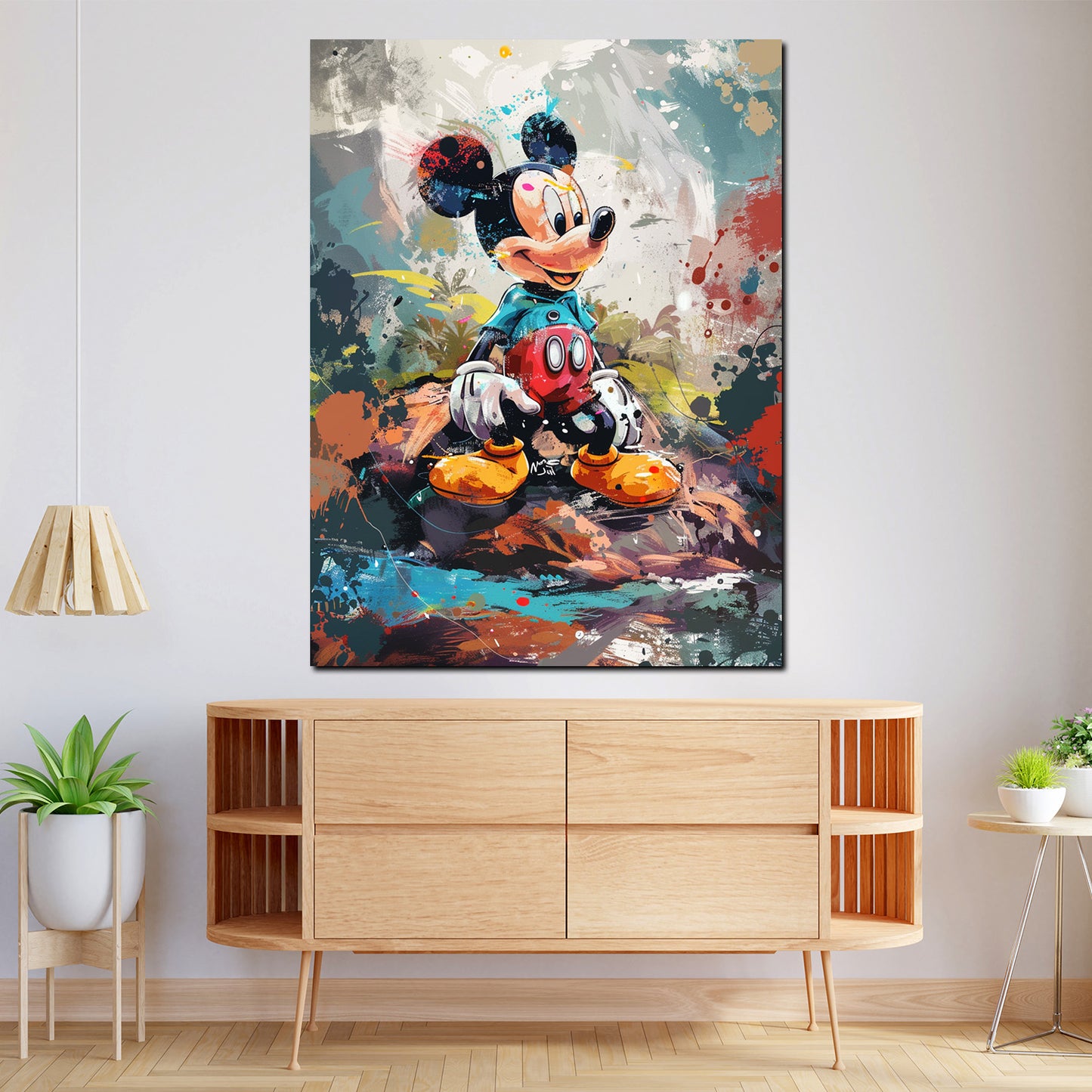 Wandbild Pop Art Comic Maus abstrakt