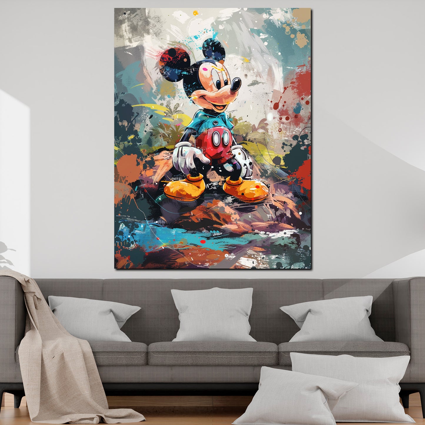 Wandbild Pop Art Comic Maus abstrakt