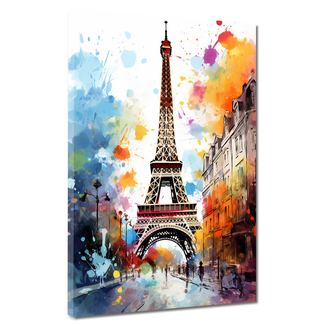 Wandbild Pop Art Eiffelturm Paris Abstract Splash