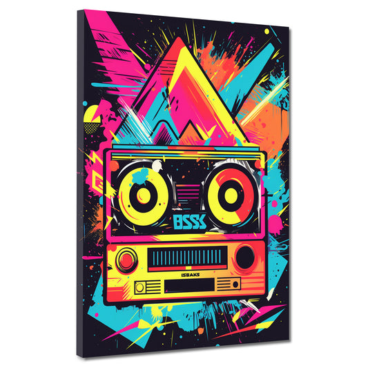Wandbild Pop Art Funky Radio Neon