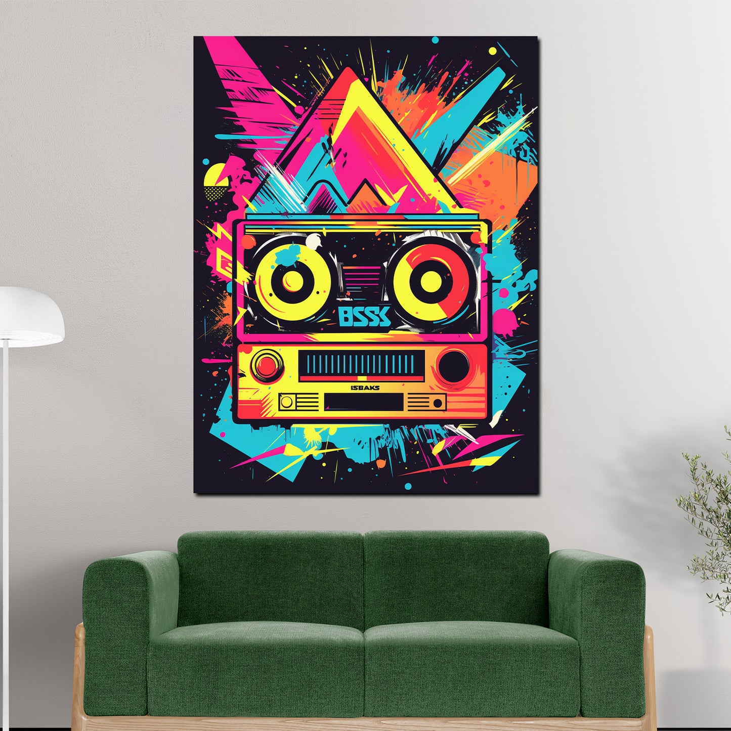 Wandbild Pop Art Funky Radio Neon