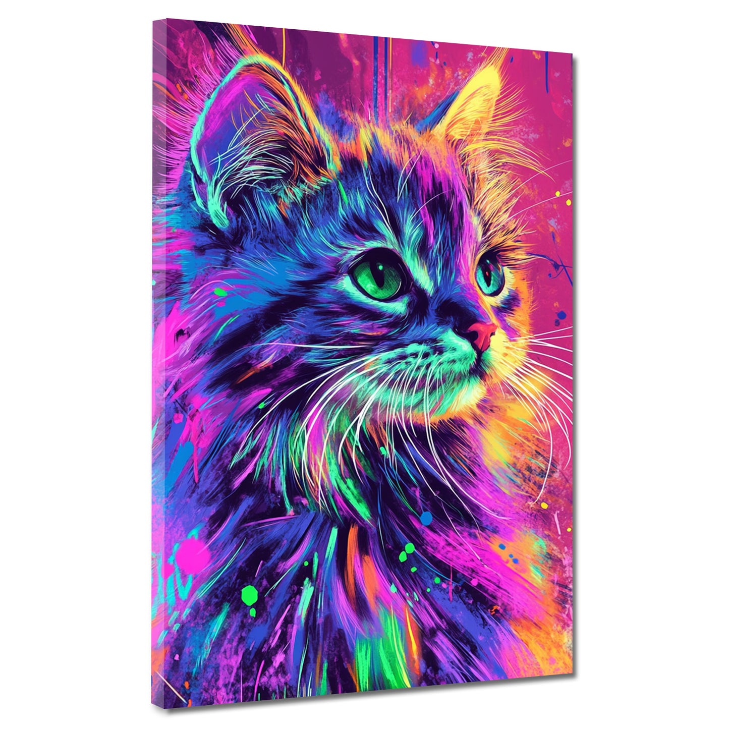 Wandbild Pop Art Katze ausdrucksstark modern