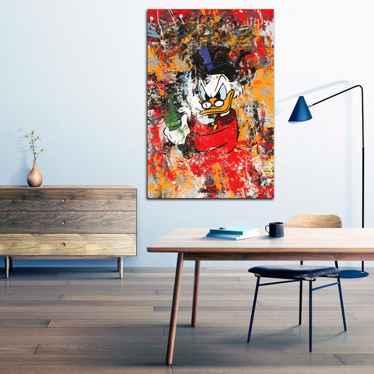 Dagobert Pop Art Kunst abstrakt Comic Wandbild