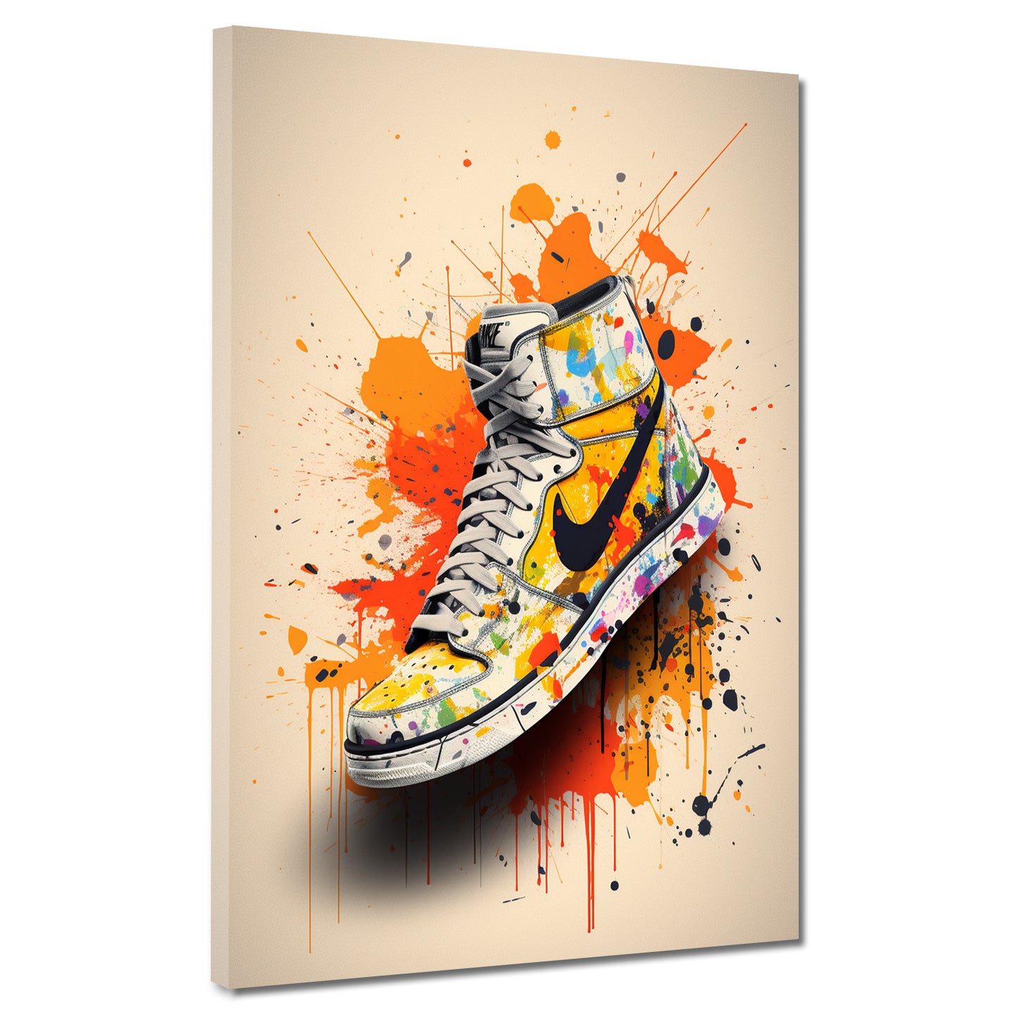 Wandbild Pop Art Schuh Colour Splash Street Art