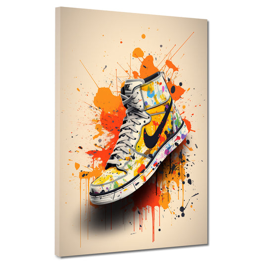 Wandbild Pop Art Schuh Colour Splash Street Art