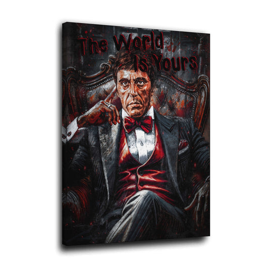 Wandbild Pop Art Tony Macht Reichtum Eleganz The World Is Yours