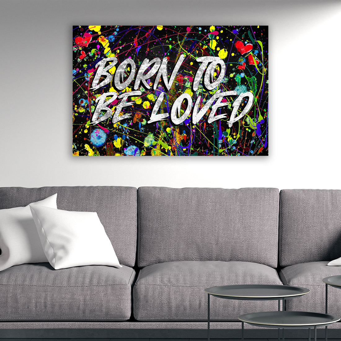 Wandbild Pop Art abstrakt Born To Be Loved