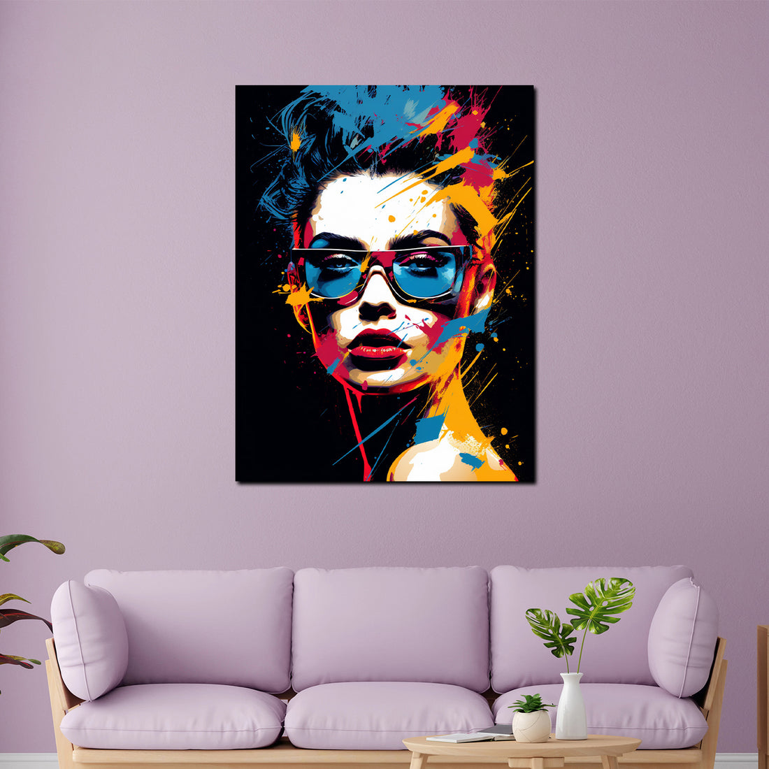 Wandbild Pop Art abstrakt Cool Girl Colour Style