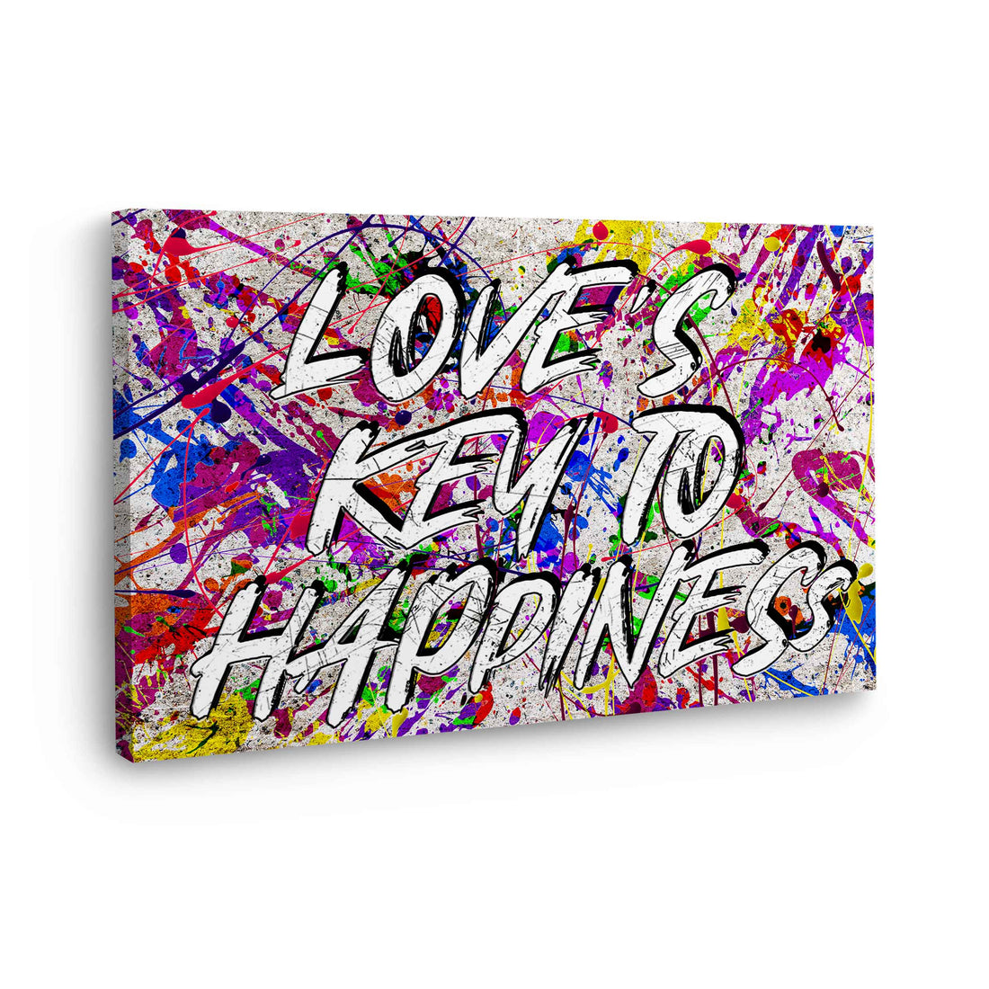 Wandbild Pop Art abstrakt Love IS The Key To Happiness