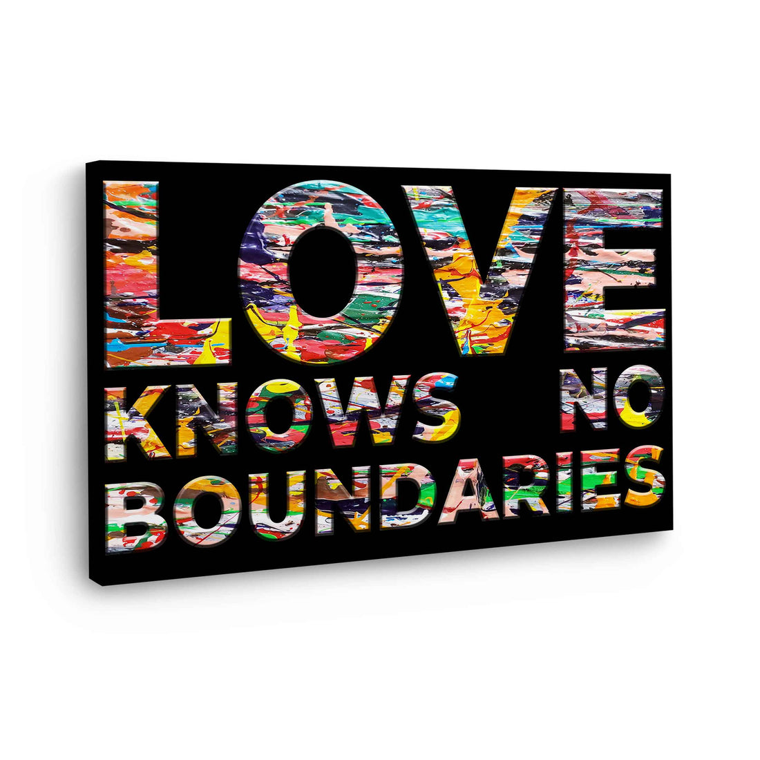 Wandbild Zitat Pop Art abstrakt Love Knows No Boundries