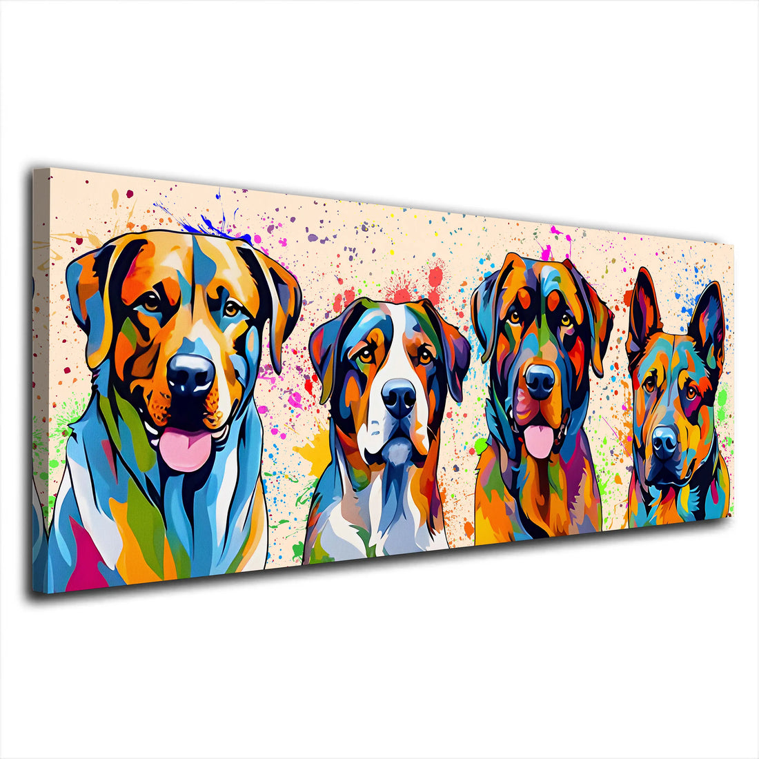 Wandbild Pop Art große Hunde Colour Style