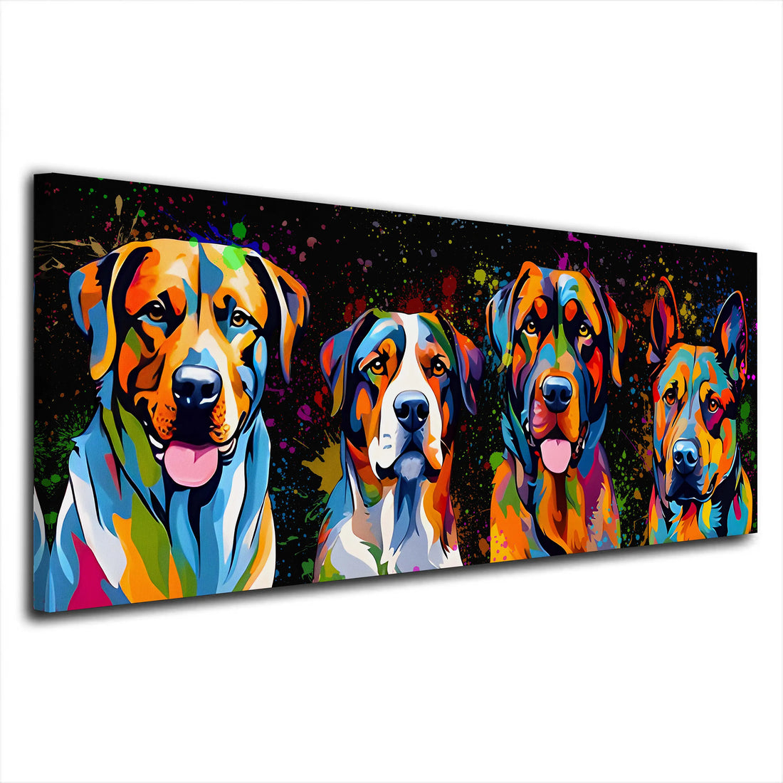 Wandbild Pop Art große Hunde Colour Style