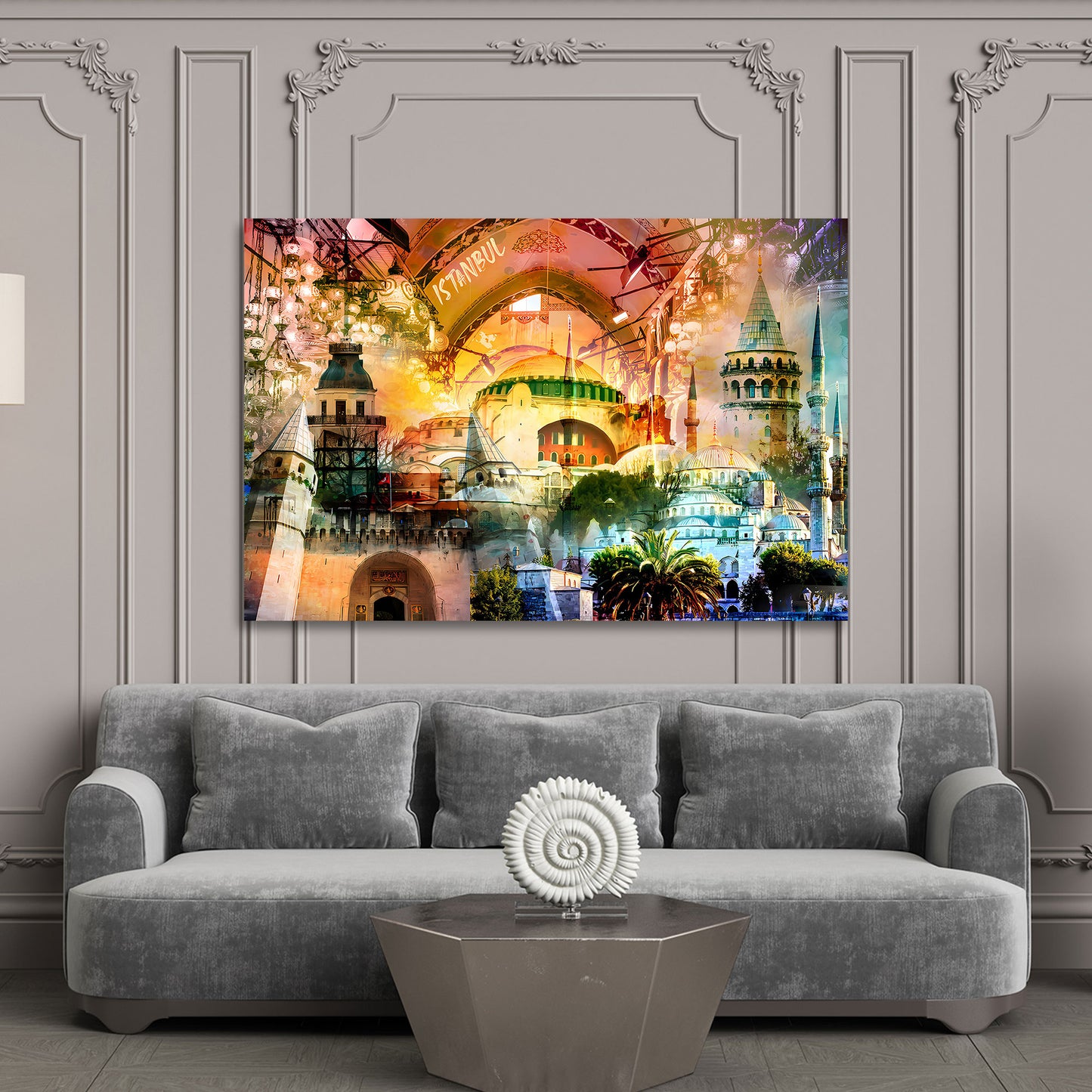 Istanbul Architektur Wahrzeichen Pop Art orientalisch Wandbild