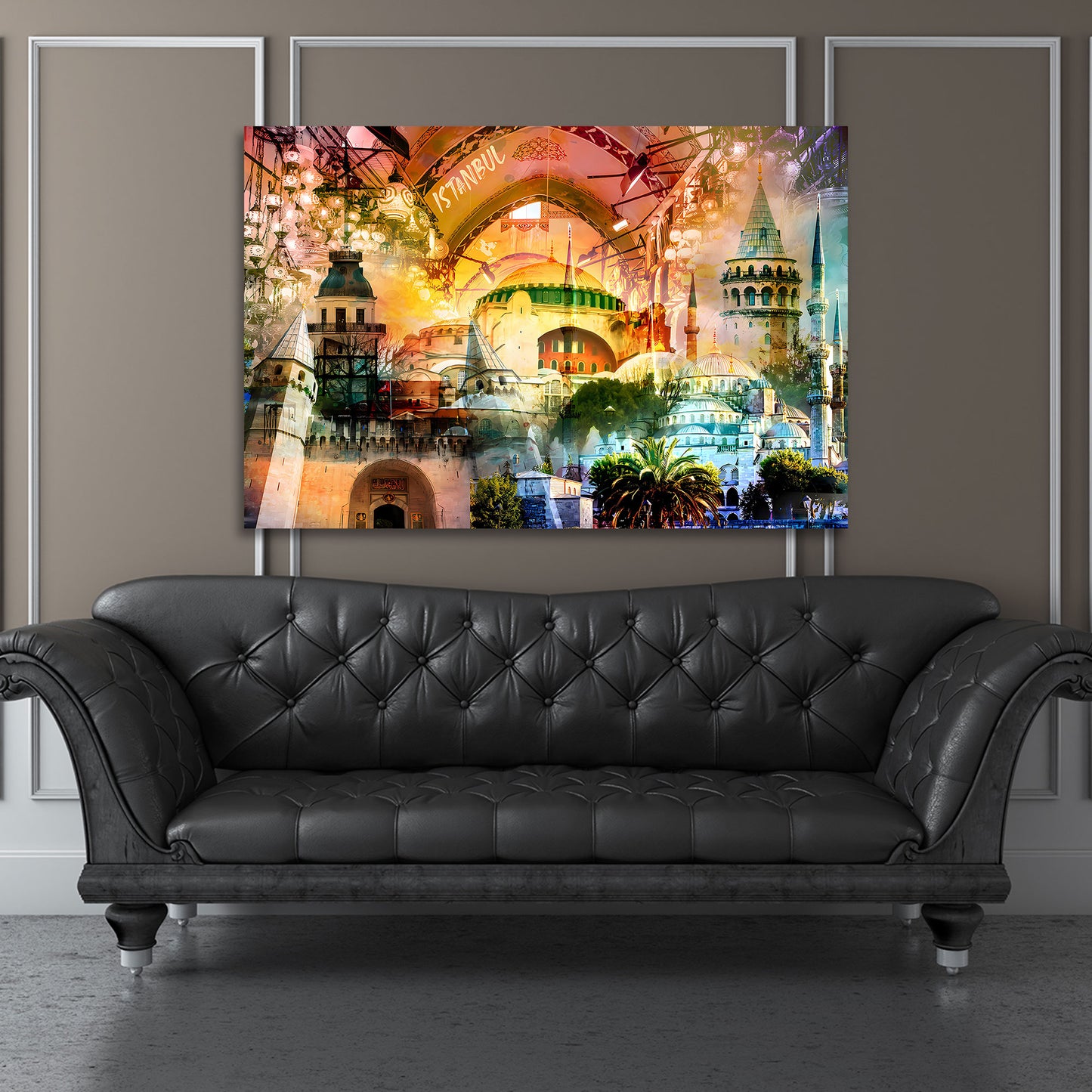 Istanbul Architektur Wahrzeichen Pop Art orientalisch Wandbild