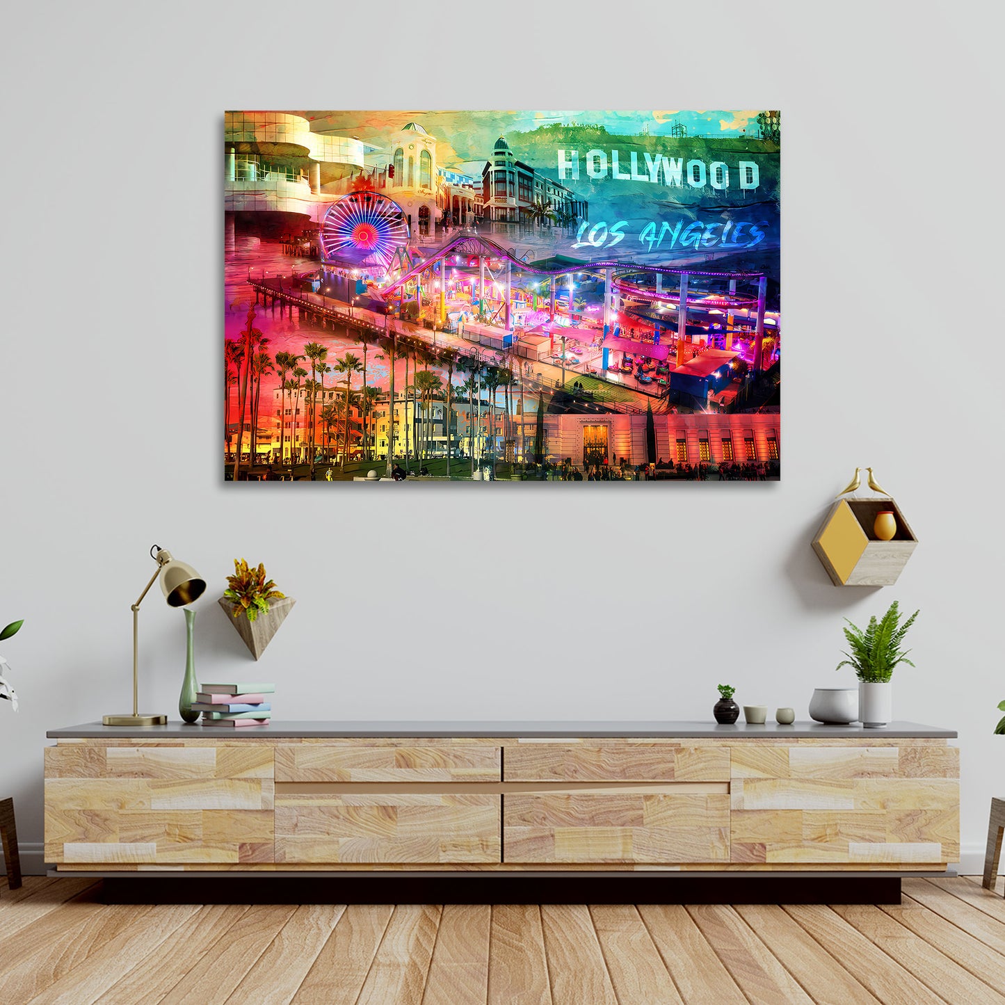 USA Los Angeles Pop Art Hollywood Riesenrad Wandbild