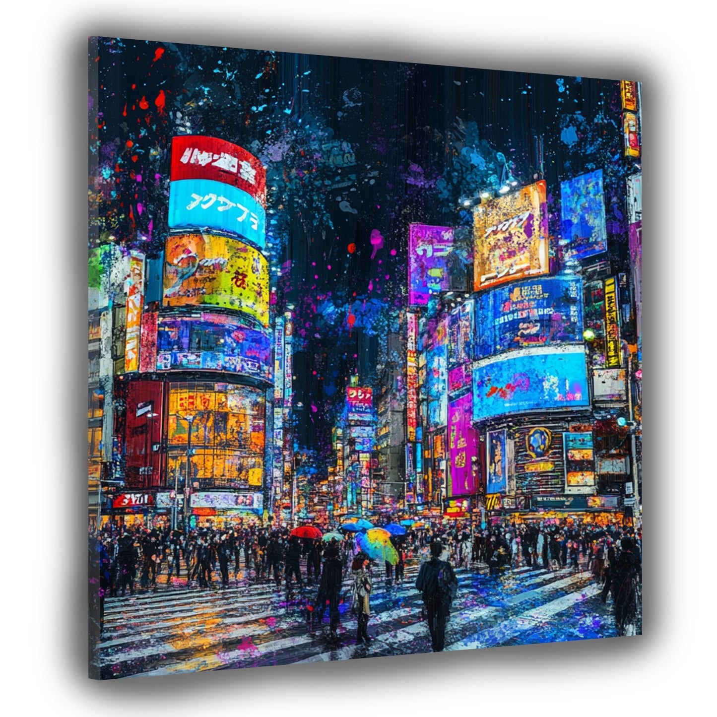 Wandbild Städte New York Pop Art Neonlichter Nacht modern