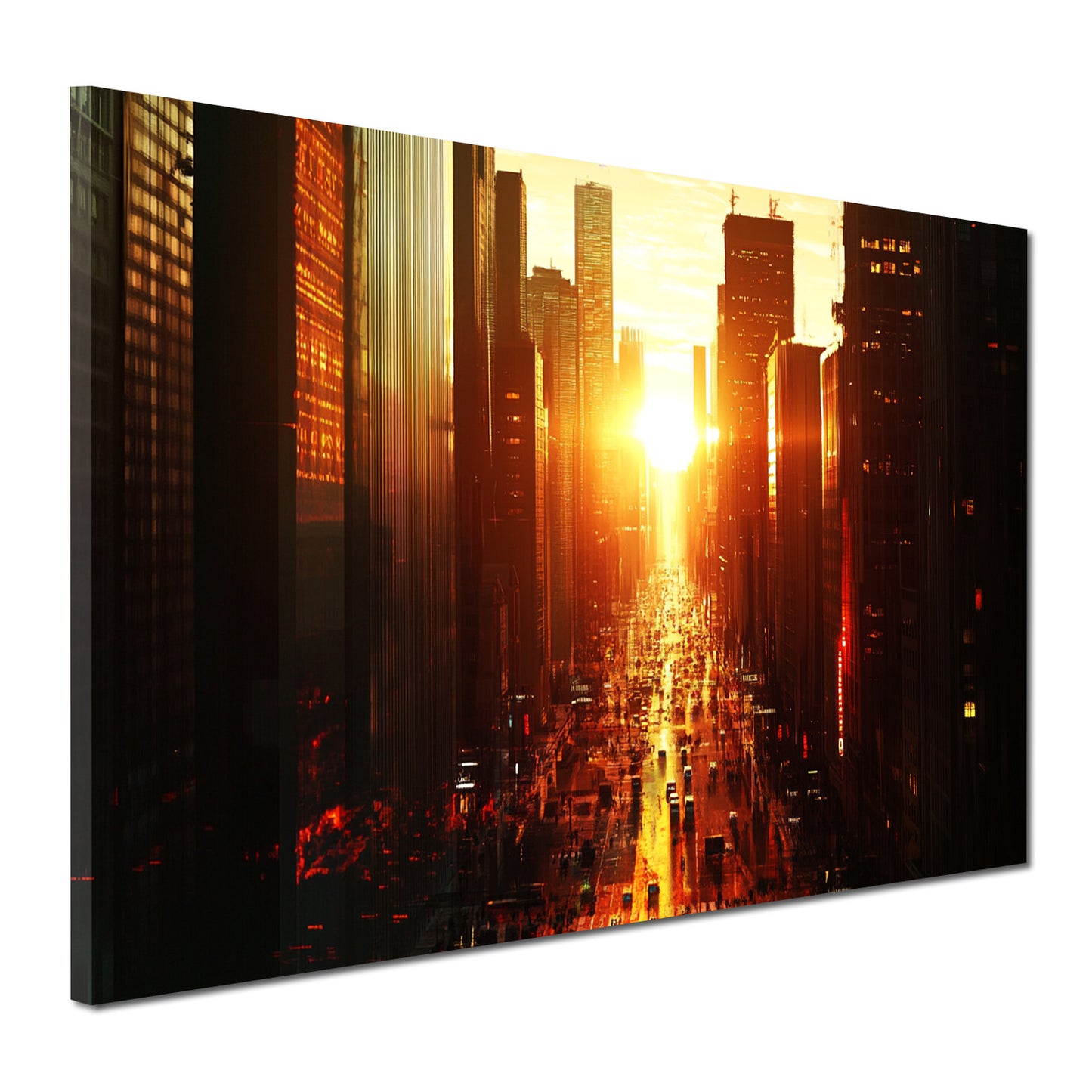 Wandbild Städte New York Sonnenuntergang Skyline modern