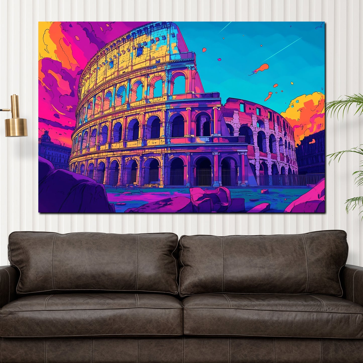 Wandbild Städte Pop Art Rom Kolosseum Architektur bunt historisch