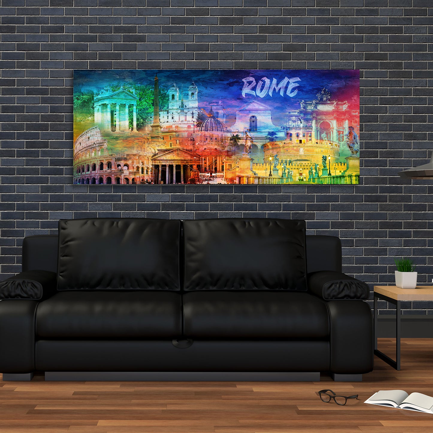 Rom Bauwerke Kolosseum Petersdom Pop Art Wandbild
