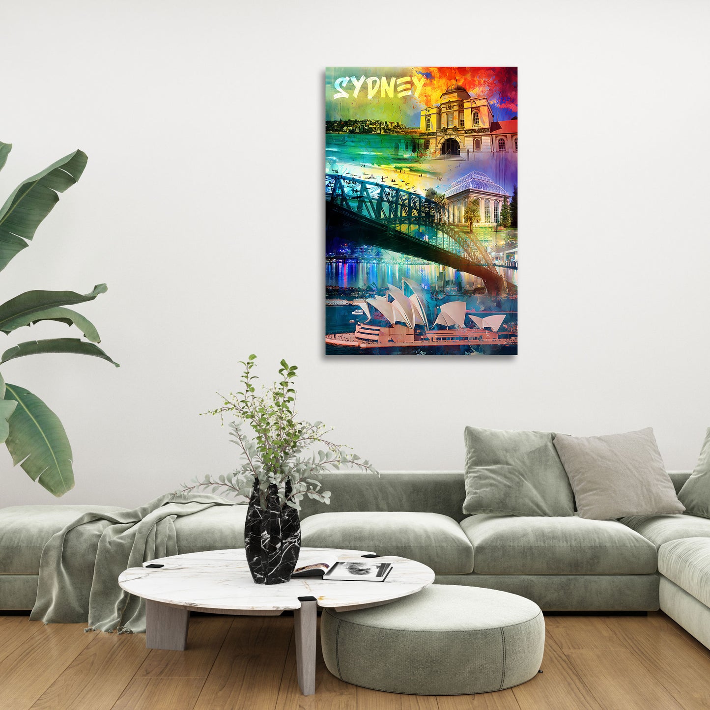 Sydney Oper Strand Brücke Architektur Wandbild