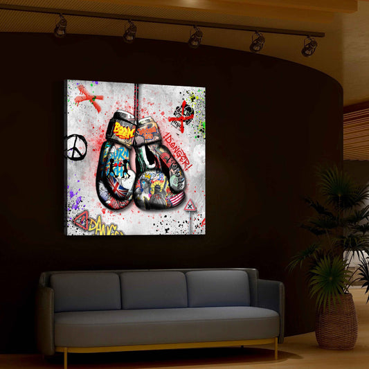 Street Art Boxhandschuhe Wandbild Pop Art