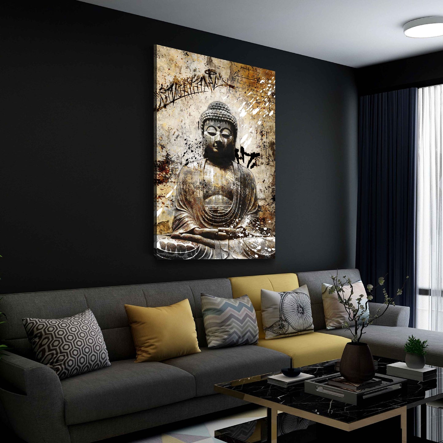 Wandbild Pop Art Buddha Kunst Spiritualität