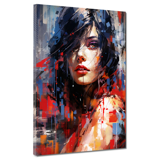 Wandbild Street Art Frau Painting Style