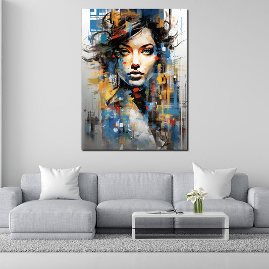 Wandbild Street Art Frau Pop Art Style