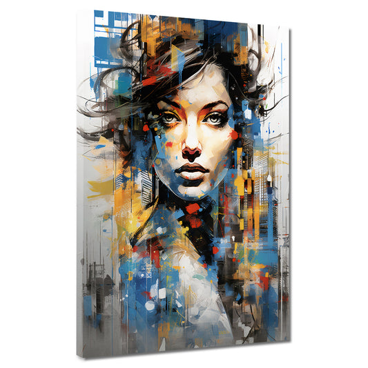 Wandbild Street Art Frau Pop Art Style