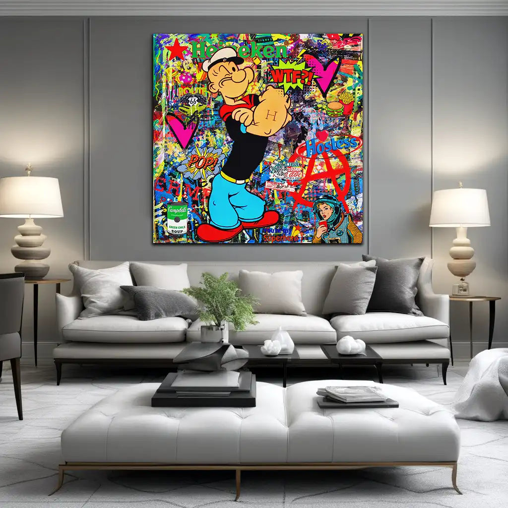 Wandbild Street Art Seemann Pop Art Comic