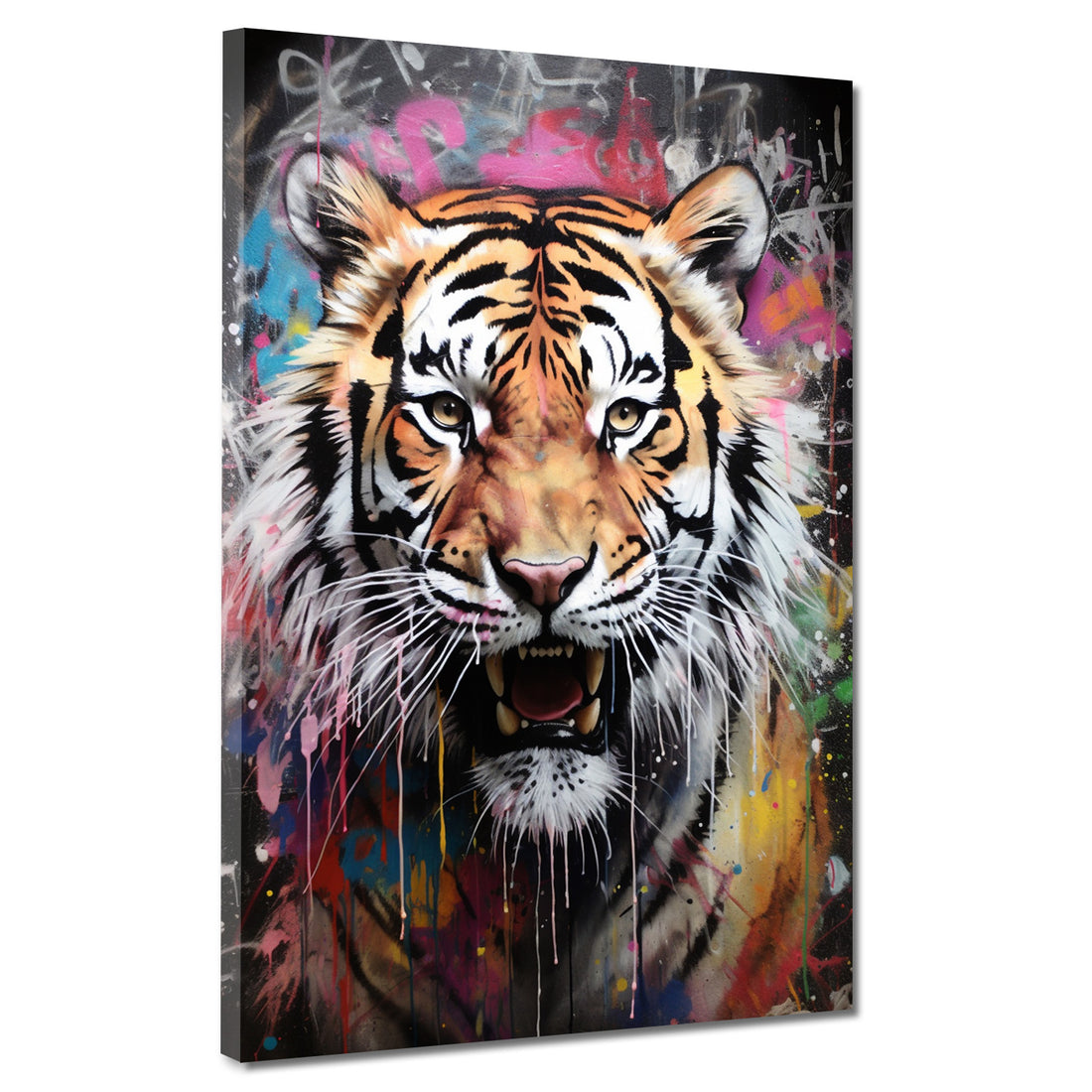 Wandbild Tiger Abstract Colour, Pop Art